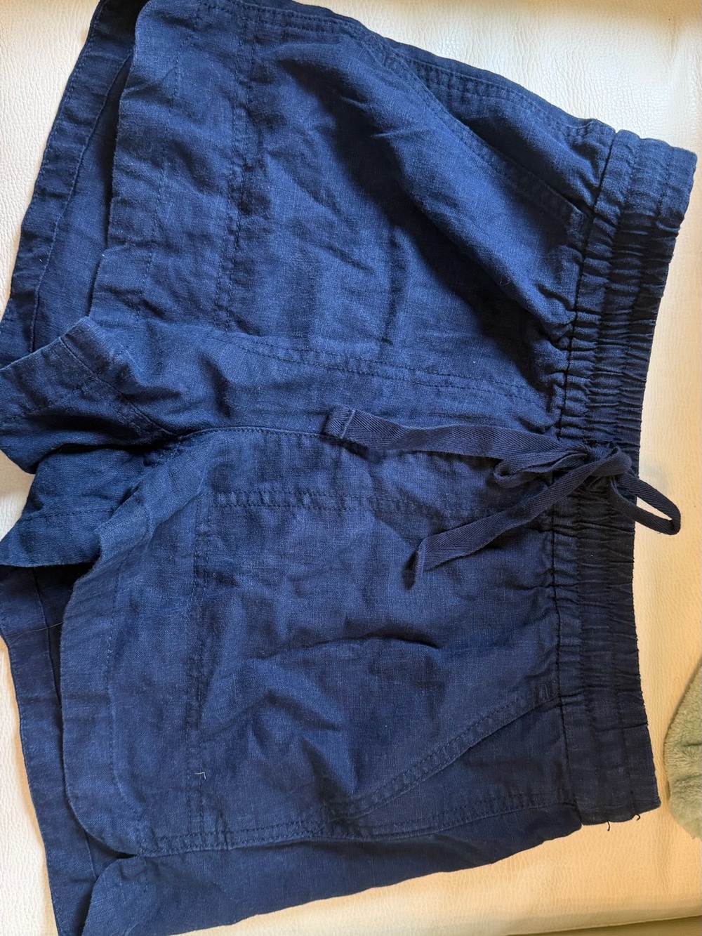 J. Crew Navy Linen-Blend Drawstring Athletic Shorts